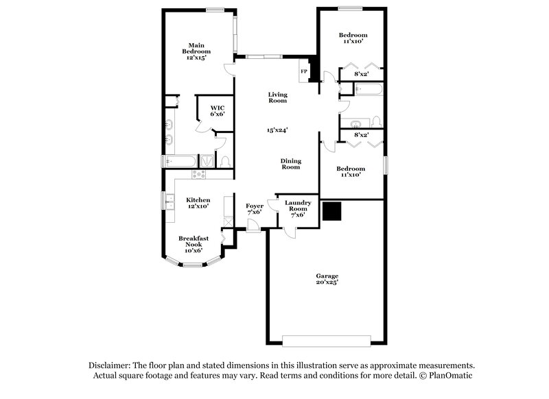 2,195/Mo, 11756 Hatcher Circle Orlando, FL 32824 Floor Plan View