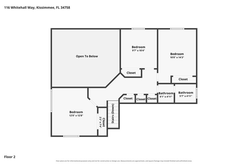 1,950/Mo, 116 Whitehall Way Kissimmee, FL 34758 Floor Plan View 2