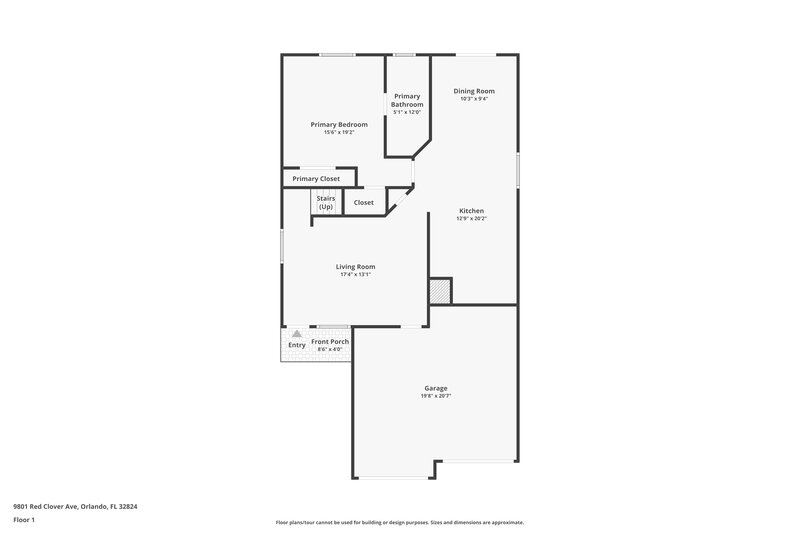 2,000/Mo, 9801 Red Clover Avenue Orlando, FL 32824 Floor Plan View