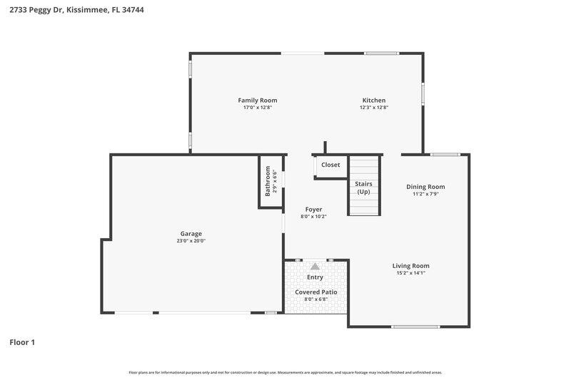 2,195/Mo, 2733 Peggy Dr Kissimmee, FL 34744 Floor Plan View