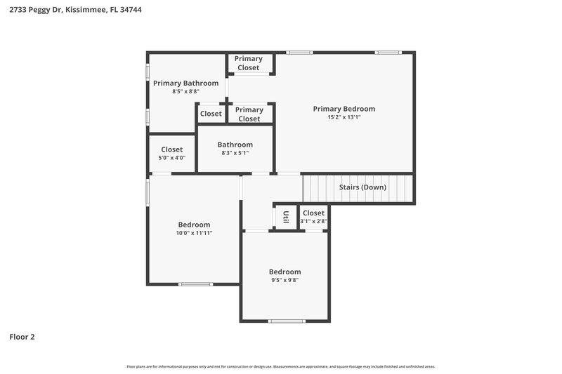 2,195/Mo, 2733 Peggy Dr Kissimmee, FL 34744 Floor Plan View 2
