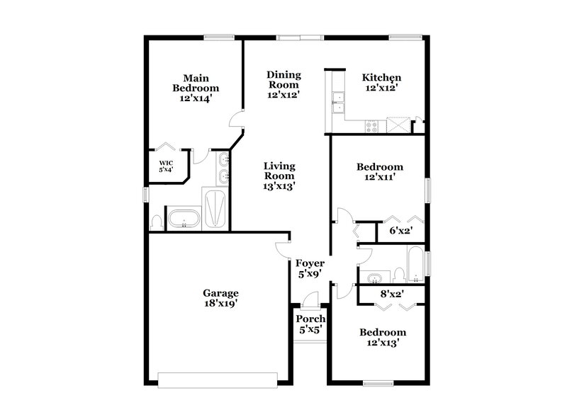 2,380/Mo, 5821 Rywood Dr Orlando, FL 32810 Floor Plan View