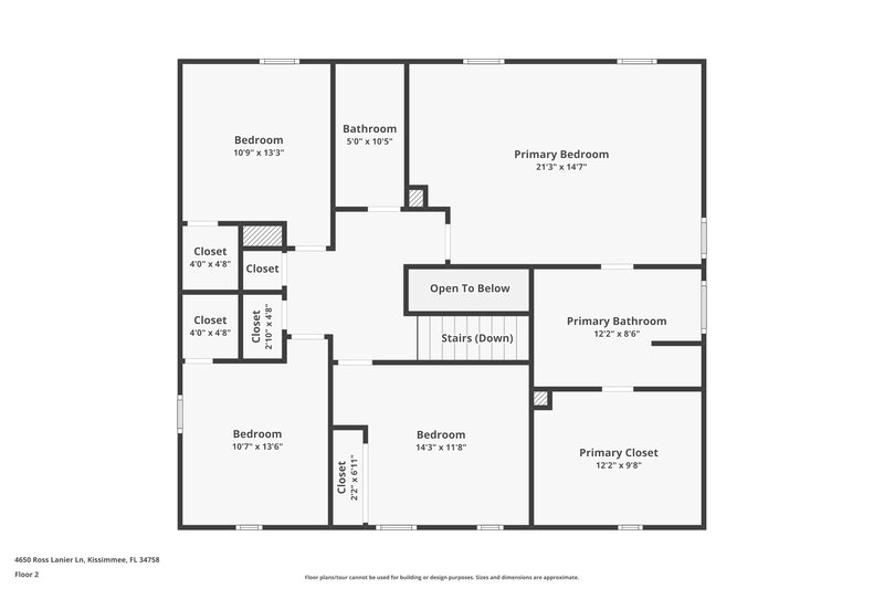 2,485/Mo, 4650 Ross Lanier Ln Kissimmee, FL 34758 Floor Plan View 2