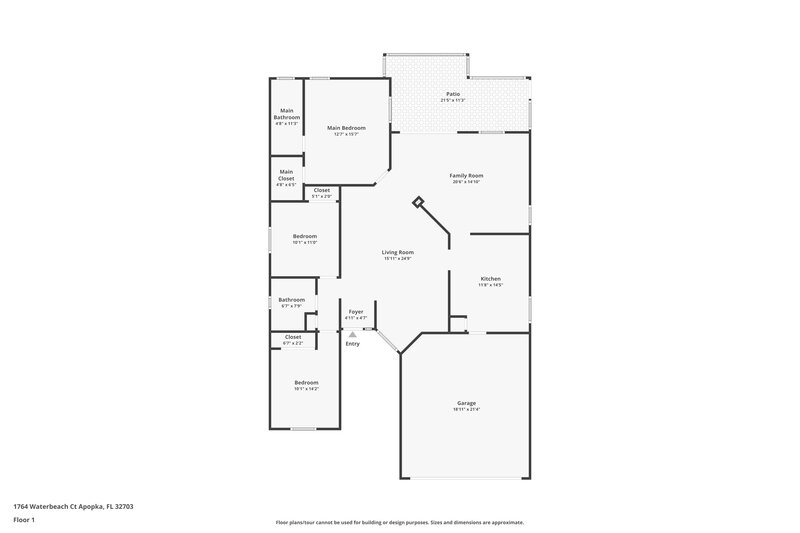 3,450/Mo, 1764 Waterbeach Ct Apopka, FL 32703 Floor Plan View