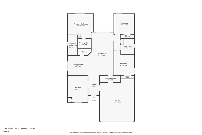 2,345/Mo, 1164 Sheeler Hills Dr Apopka, FL 32703 Floor Plan View