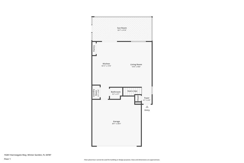 2,460/Mo, 15261 Harrowgate Way Winter Garden, FL 34787 Floor Plan View