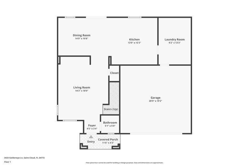 2,300/Mo, 3433 Goldeneye Ln Saint Cloud, FL 34772 Floor Plan View