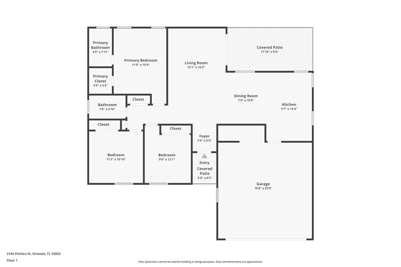 2,255/Mo, 2145 Pimlico St Orlando, FL 32822 Floor Plan View