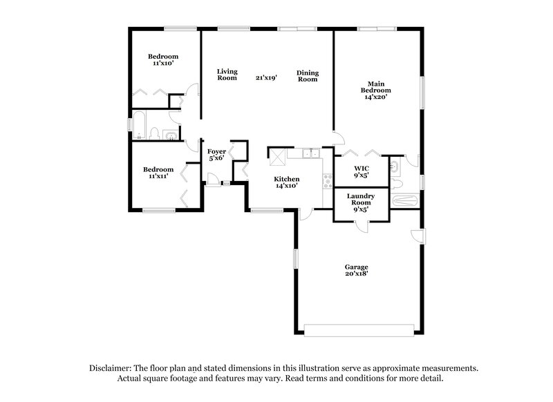 1,735/Mo, 805 Mountbatten Ln Kissimmee, FL 34758 Floor Plan View