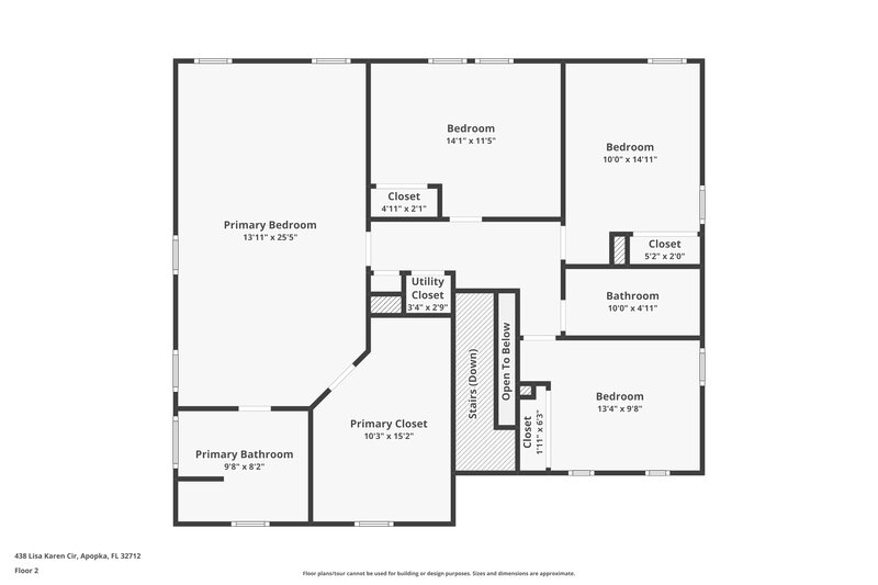 2,615/Mo, 438 Lisa Karen Cir Apopka, FL 32712 Floor Plan View 2