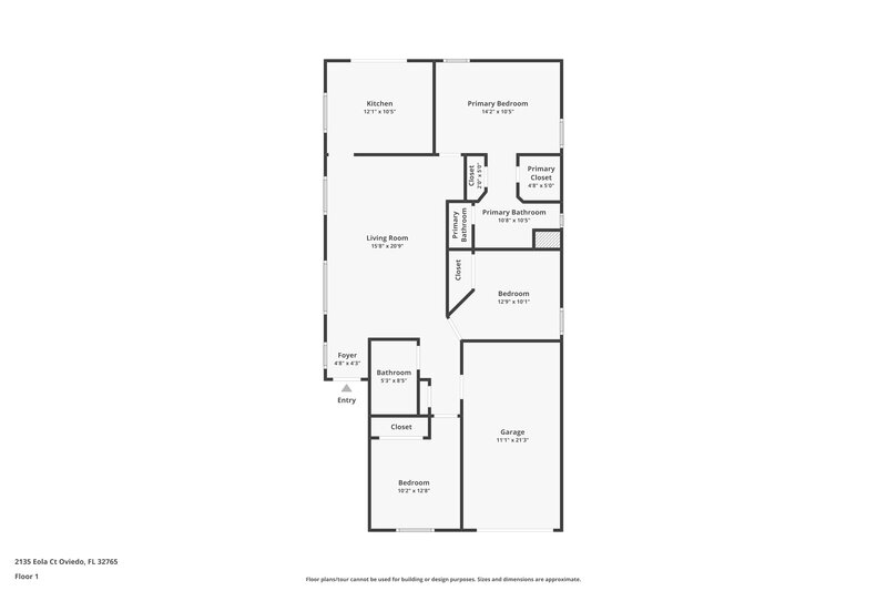2,145/Mo, 2135 Eola Court Oviedo, FL 32765 Floor Plan View
