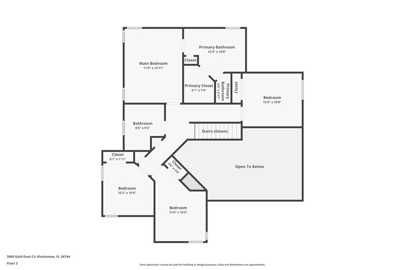 2,565/Mo, 2669 Gold Dust Cir Kissimmee, FL 34744 Floor Plan View 2