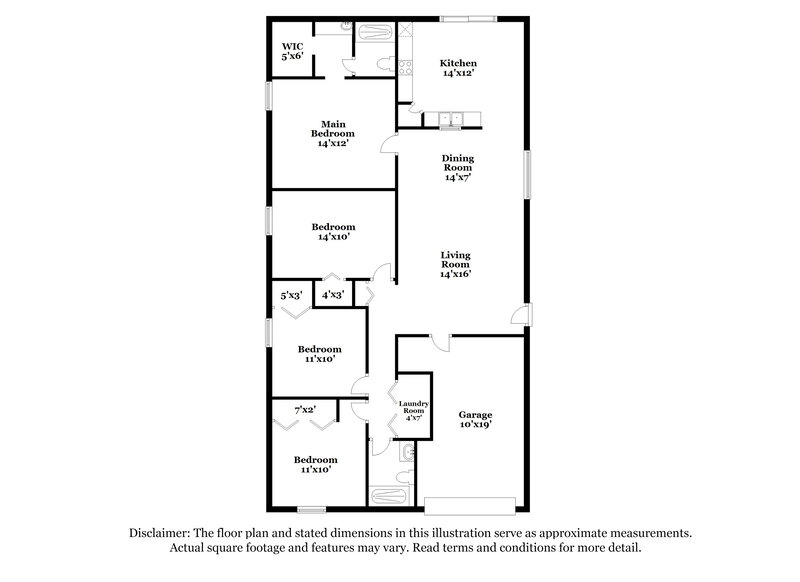 2,250/Mo, 12853 Parkbury Dr Orlando, FL 32828 Floor Plan View