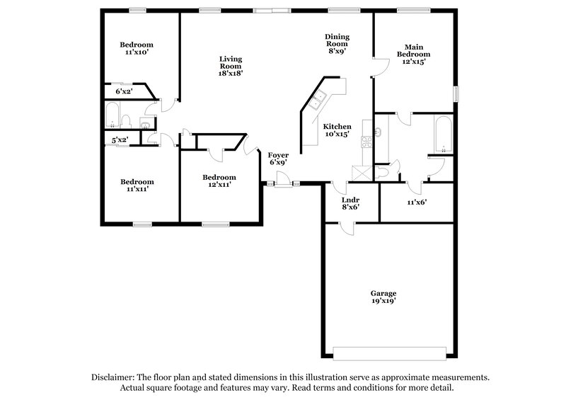 2,110/Mo, 7636 Sloewood Dr Leesburg, FL 34748 Floor Plan View