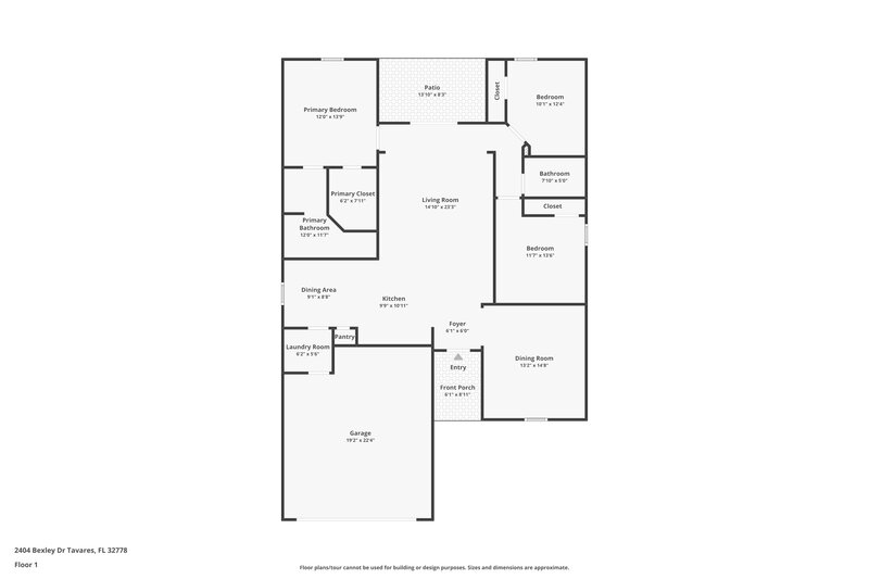 2,690/Mo, 2404 Bexley Dr Tavares, FL 32778 Floor Plan View