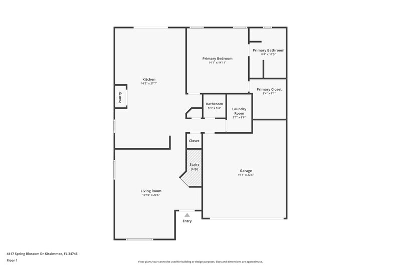4,110/Mo, 4417 Spring Blossom Dr Kissimmee, FL 34746 Floor Plan View