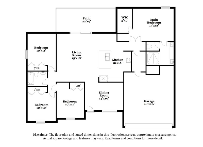 2,940/Mo, 822 Carrousel Lane Kissimmee, FL 34759 Floor Plan View