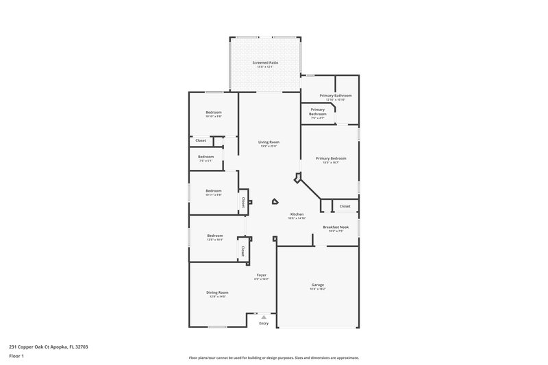 2,520/Mo, 231 Copper Oak Ct Apopka, FL 32703 Floor Plan View