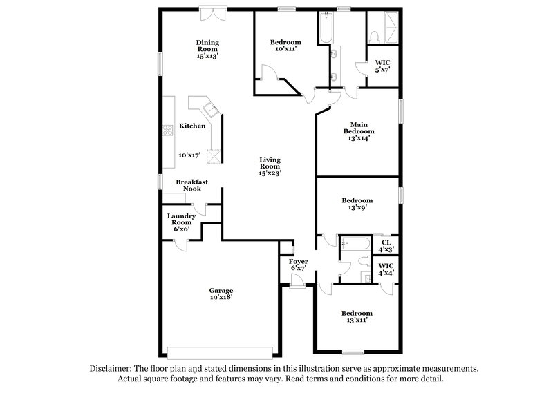 2,795/Mo, 3254 Erskine Dr Orlando, FL 32825 Floor Plan View