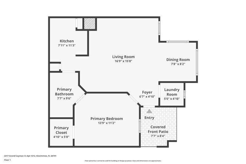 1,245/Mo, 2217 GRAND CAYMAN CT, Unit #1212 Kissimmee, FL 34741 Floor Plan View