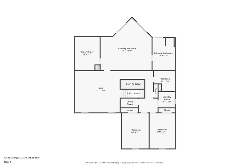 2,795/Mo, 13501 Laranja St Clermont, FL 34711 Floor Plan View 2