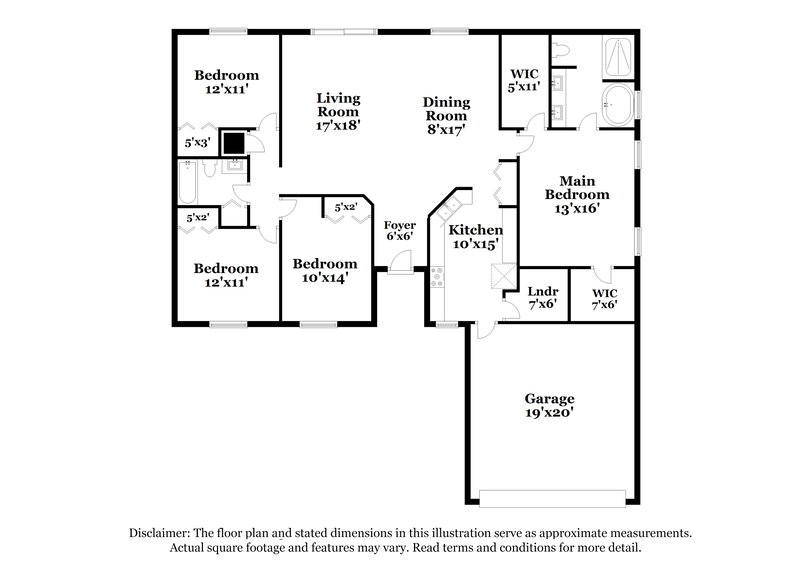 2,090/Mo, 1004 Dartmoor Pl Kissimmee, FL 34758 Floorplan View