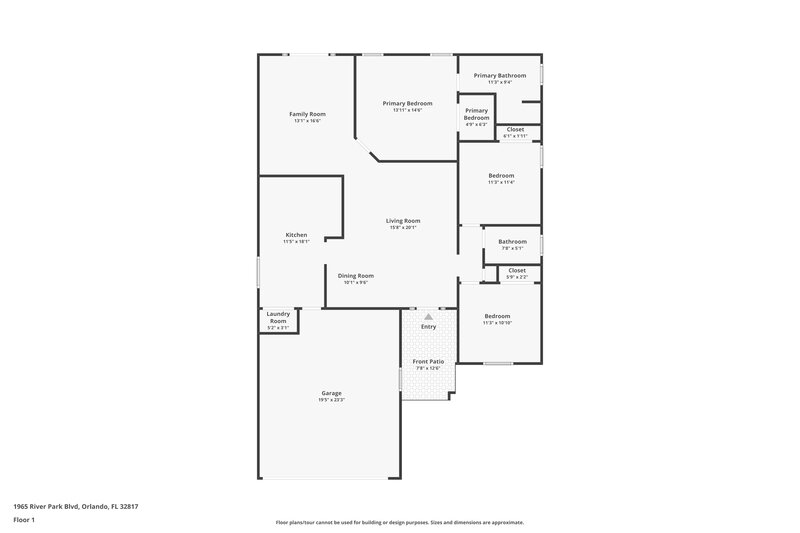 2,390/Mo, 1965 River Park Blvd Orlando, FL 32817 Floor Plan View
