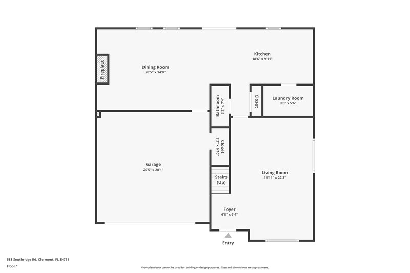 2,325/Mo, 588 Southridge Rd Clermont, FL 34711 Floor Plan View