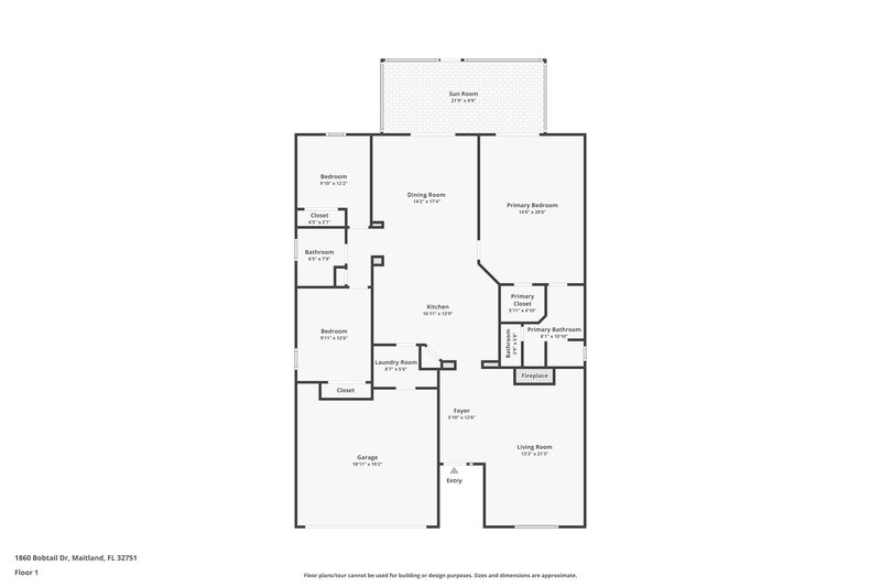 2,230/Mo, 1860 Bobtail Dr Maitland, FL 32751 Floor Plan View