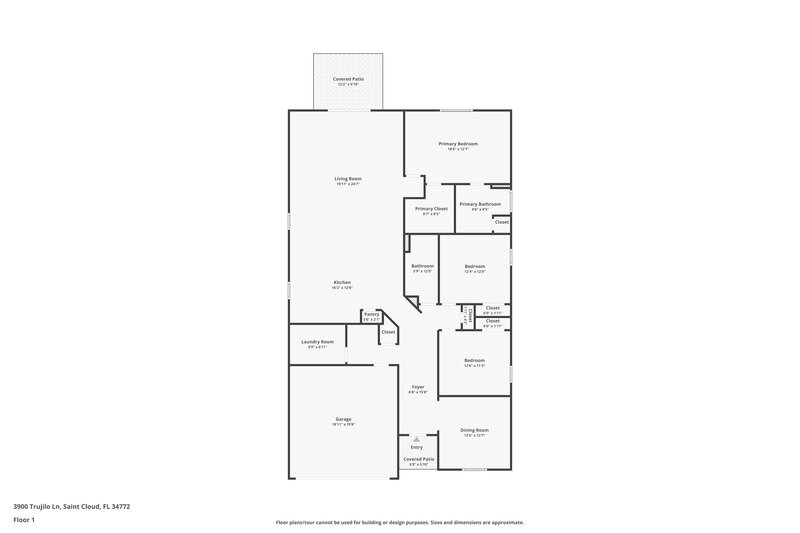 2,620/Mo, 3900 Trujilo Lane Saint Cloud, FL 34772 Floor Plan View