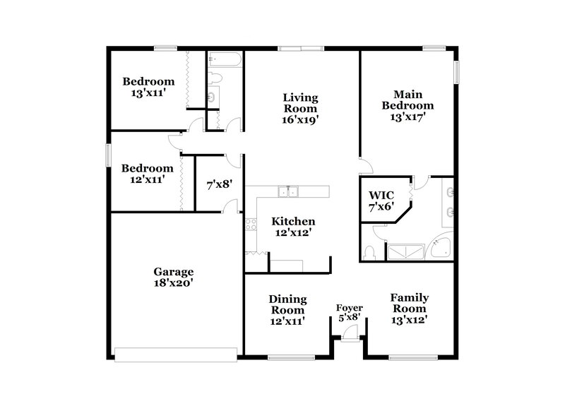 1,980/Mo, 634 Basingstoke Ct Kissimmee, FL 34758 Floor Plan View
