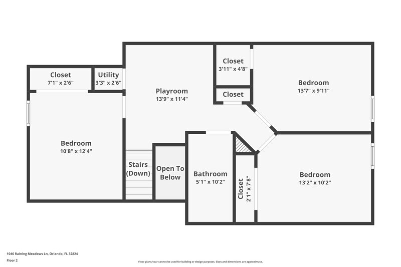 2,790/Mo, 1046 Raining Meadows Ln Orlando, FL 32824 Floor Plan View
