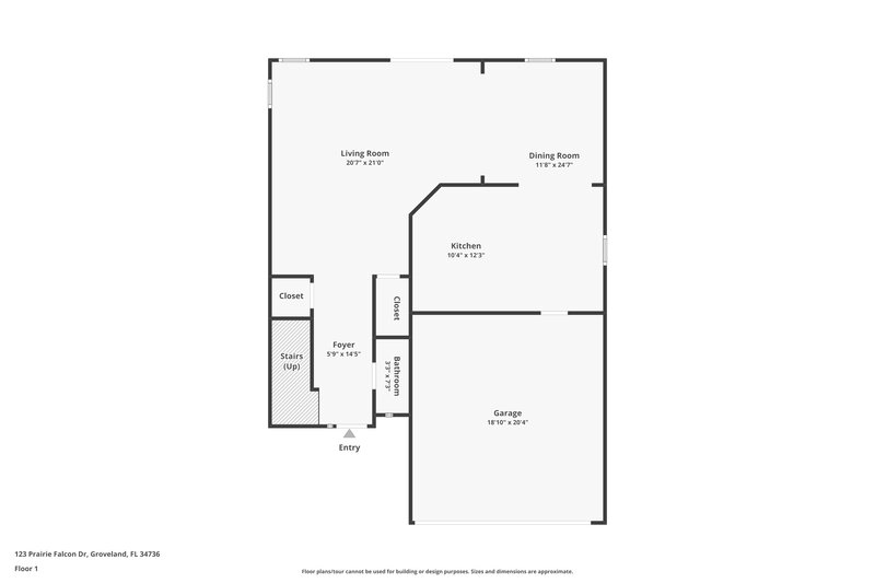 2,135/Mo, 123 Prairie Falcon Dr Groveland, FL 34736 Floor Plan View
