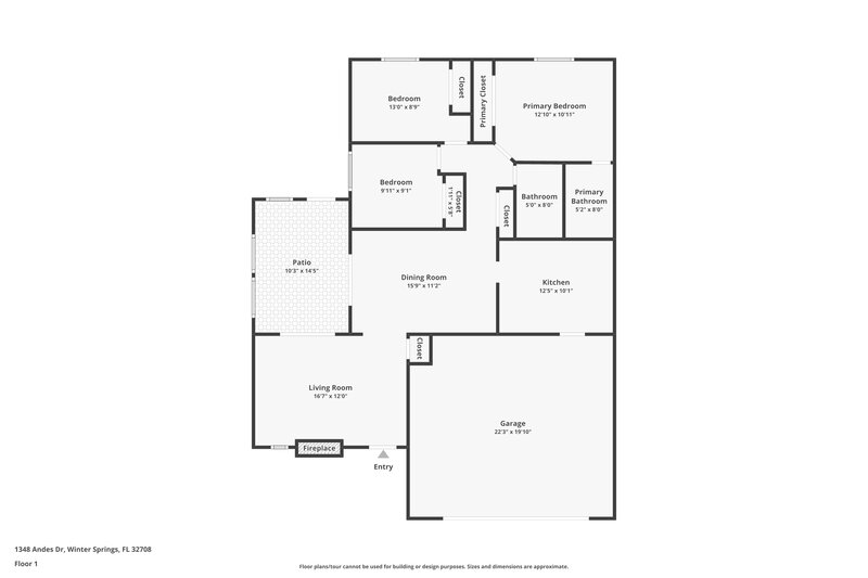 1,995/Mo, 1348 Andes Dr Winter Springs, FL 32708 Floor Plan View