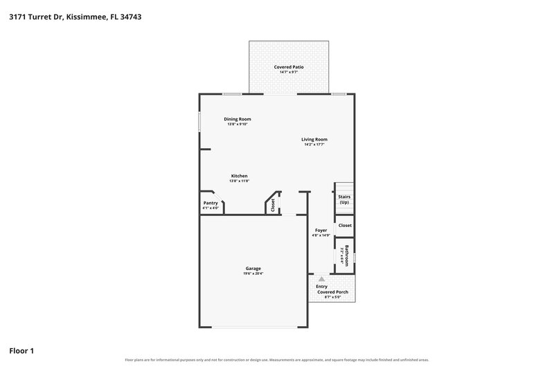 2,335/Mo, 3171 Turret Dr Kissimmee, FL 34743 Floor Plan View