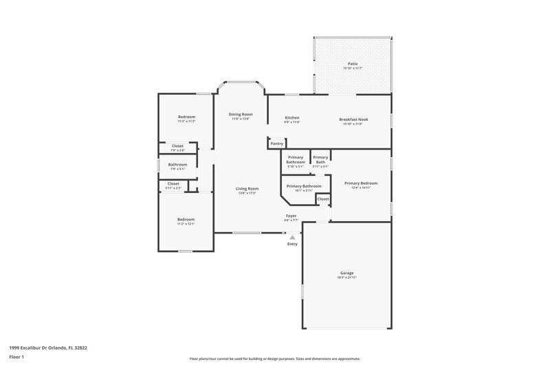 2,345/Mo, 1999 Excalibur Dr Orlando, FL 32822 Floor Plan View