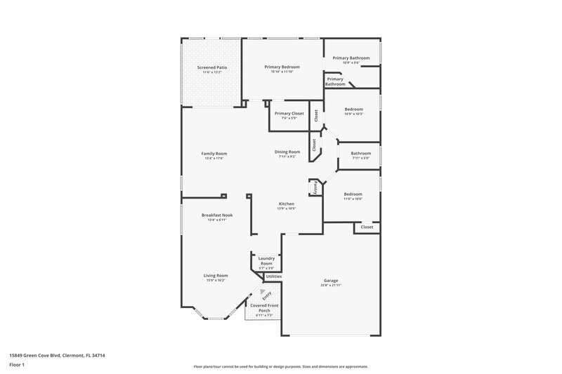 2,110/Mo, 15849 Green Cove Blvd Clermont, FL 34714 Floor Plan View
