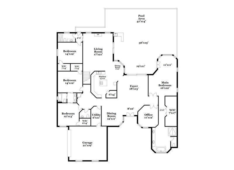 4,170/Mo, 5717 Aloma Woods Blvd Oviedo, FL 32765 Floor Plan View