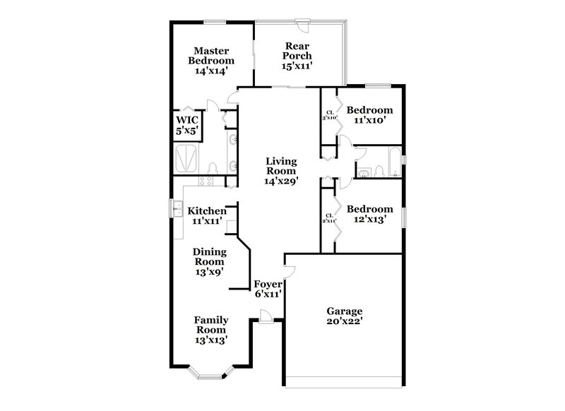 2,110/Mo, 1483 Tamra Ct Kissimmee, FL 34744 Floor Plan View