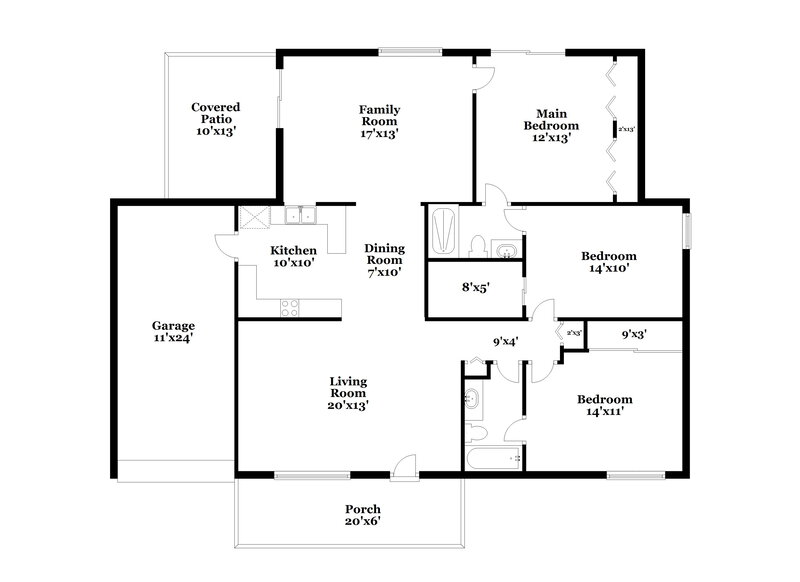 2,335/Mo, 12127 Dakota Woods Ln Orlando, FL 32824 Floor Plan View