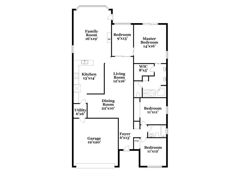 2,595/Mo, 131 Harwood Cir Kissimmee, FL 34744 Floor Plan View