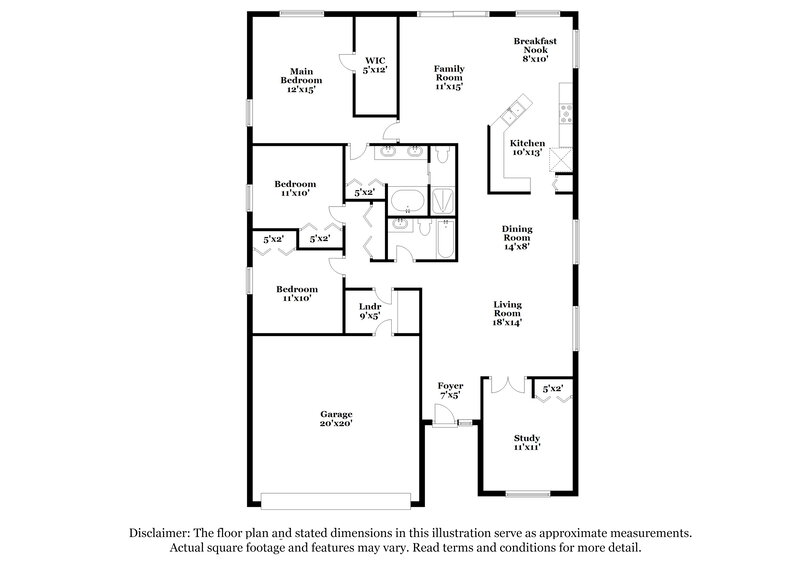 2,615/Mo, 5151 Adair Oak Dr Orlando, FL 32829 Floor Plan View