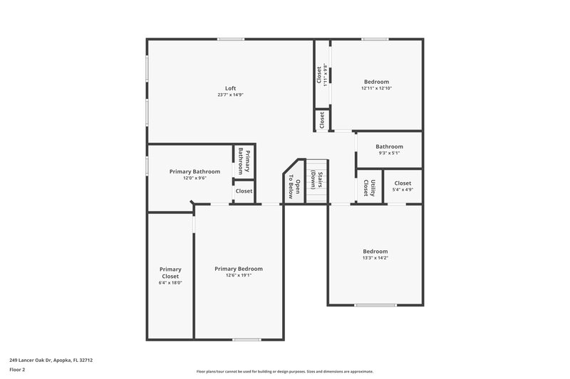 2,890/Mo, 249 Lancer Oak Dr Apopka, FL 32712 Floor Plan View 2