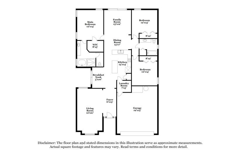 1,925/Mo, 5652 Sycamore Canyon Dr Kissimmee, FL 34758 Floor Plan View