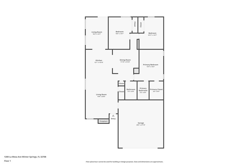 2,135/Mo, 1200 La Mesa Ave Winter Springs, FL 32708 Floor Plan View