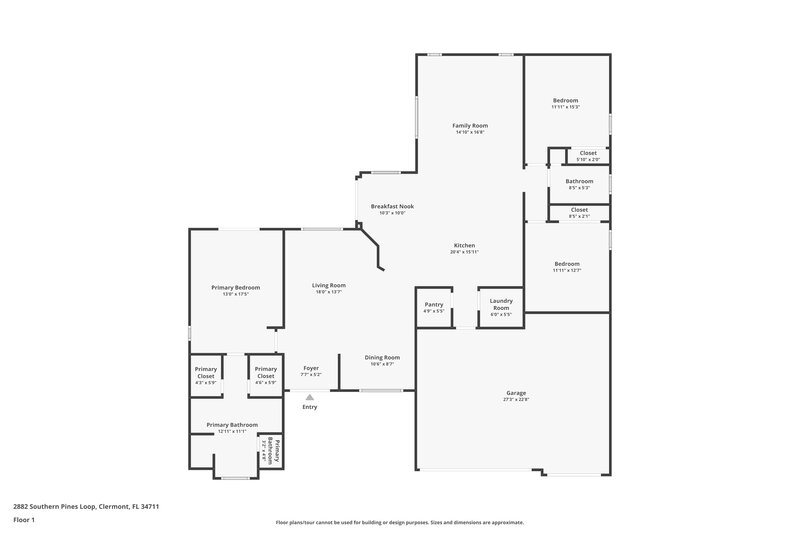 2,505/Mo, 2882 Southern Pines Loop Clermont, FL 34711 Floor Plan View