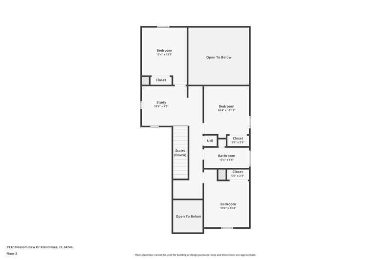 2,030/Mo, 3937 Blossom Dew Dr Kissimmee, FL 34746 Floor Plan View 2