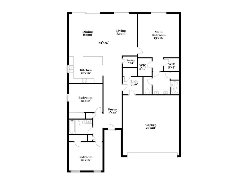 2,390/Mo, 978 Maypole Dr Apopka, FL 32703 Floor Plan View