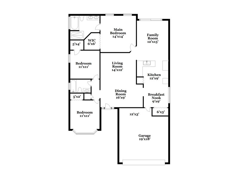 1,850/Mo, 11064 Fairhaven Way Orlando, FL 32825 Floor Plan View