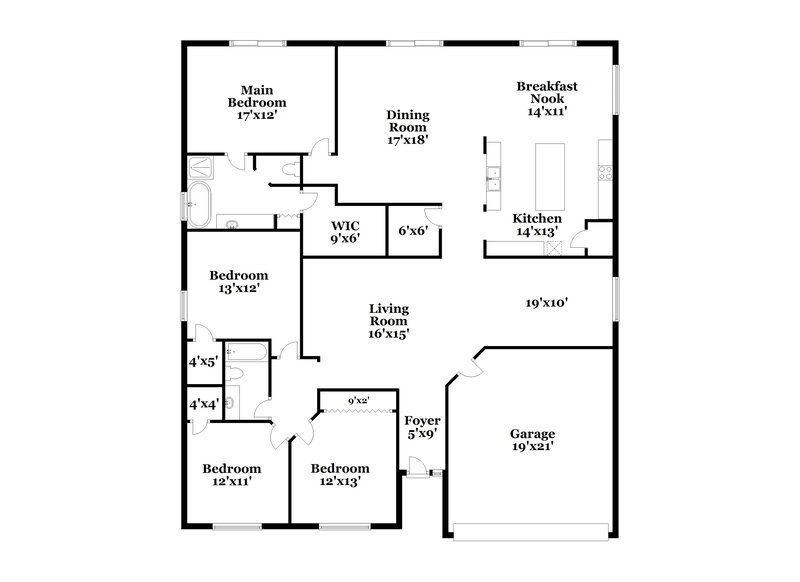 2,470/Mo, 2103 The Oaks Blvd Kissimmee, FL 34746 Floor Plan View